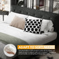 Queen Size Bed Frame with Tufted Headboard
