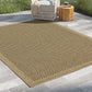 Earth GC_NTL1005 Jute/Mocha 5 ft. 3 in. x 7 ft. 3 in. Indoor/Outdoor Area Rug