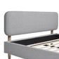 Diego Low Upholstered Platform Bed, Queen, Light