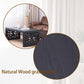 47.2" Solid Black Carved Wood Coffee Table