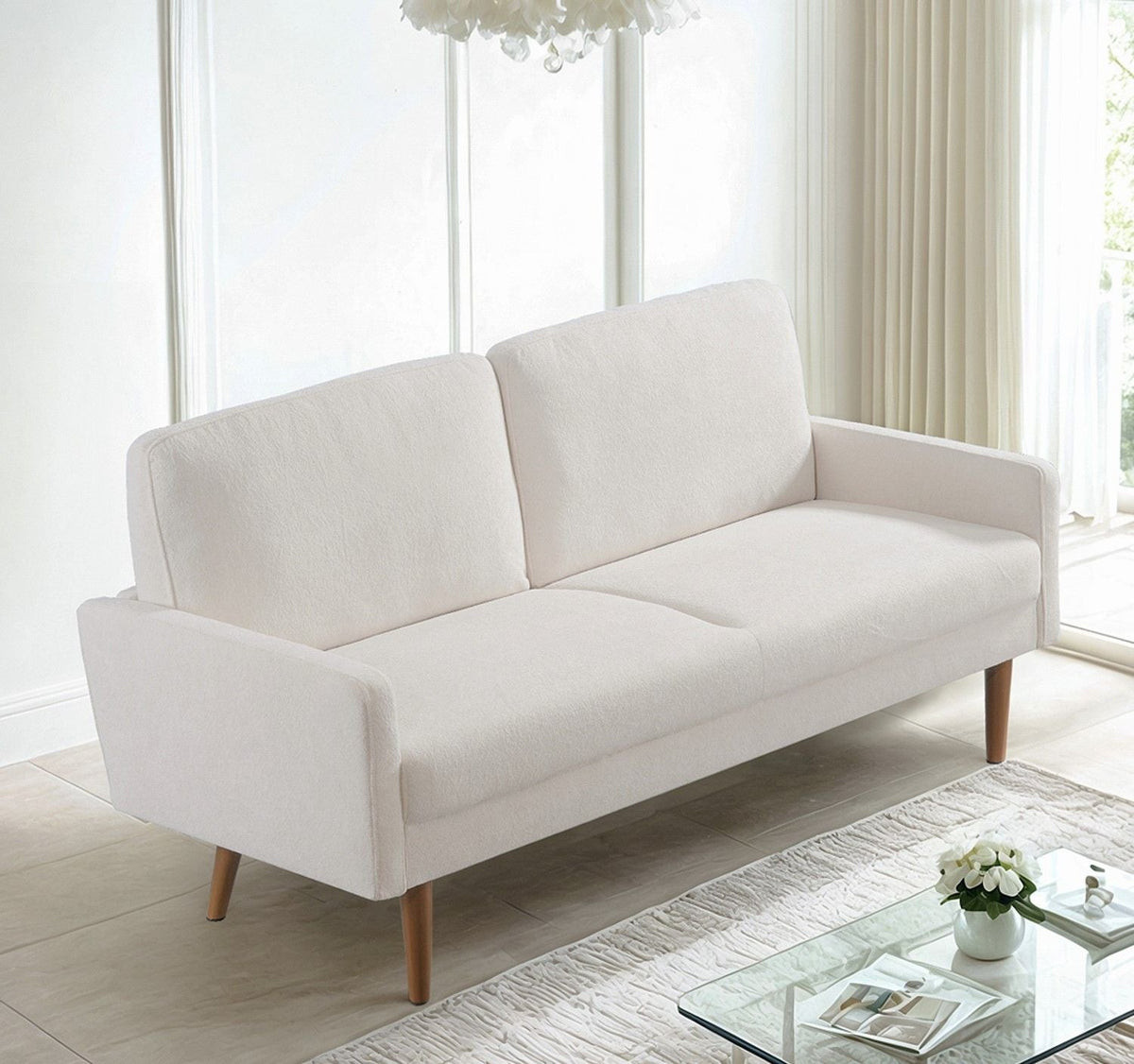 Sofa, European Style With Sleek Design, Modern & Vintage Flair, Upholstered 3 Seater Couch - view 2