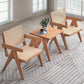 3-Piece Solid Wood Accent Chair Set and Matching End Table