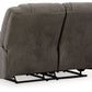 First Base - Reclining Loveseat - Gunmetal