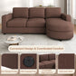 Modern Sectional Sofa with Curved Chaise Lounge