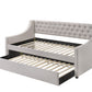 Lianna Fog Fabric Daybed With Trundle