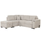 Sleeper Sofa Bed, 2 In 1 Pull Out Sofa Bed L Shape Couch With Storage Ottoman For Living Room, Bedroom Couch