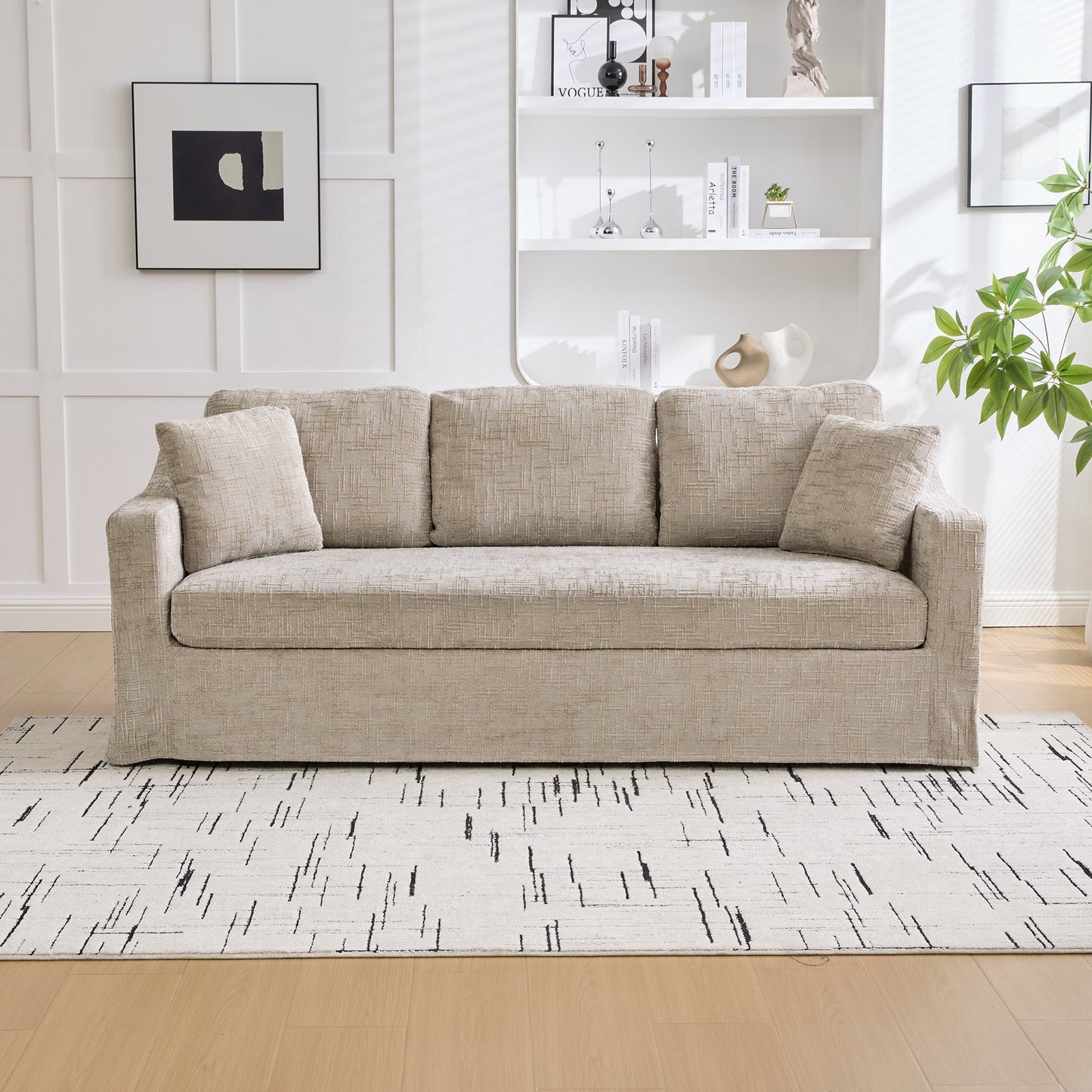 83.86" Wide Modern Casual Sofa