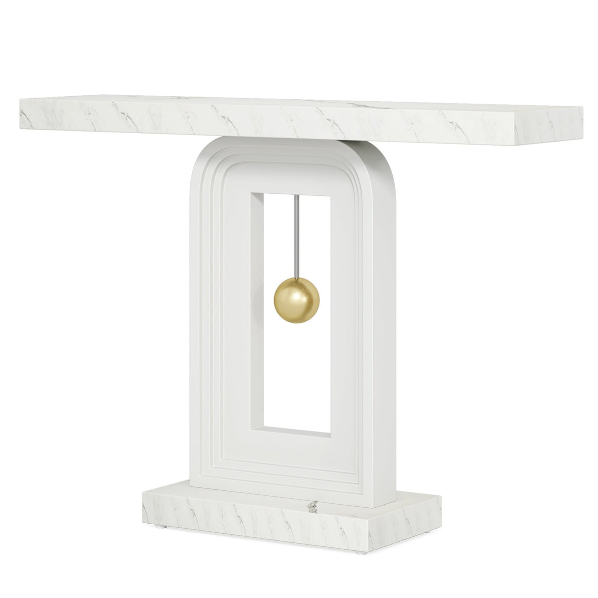 Modern Console Table with Geometric Base