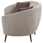 Ellorie Upholstered Channel Back Curved Loveseat Beige - view 3