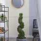 7.5x7.5x35" 3 Foot Tall Artificial Spiral Boxwood Tree