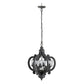 Farmhouse Chandelier, 6 Light Wood Chandelier Pendant Light Fixture With Adjustable Chain For Dining Room - view 11