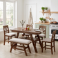 TOPMAX 6-Piece Wood Counter Height Dining Table Set