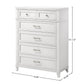 White 5 Drawer Chest