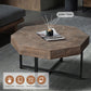 Wood Octagonal Vintage Patchwork Coffee Table
