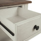 Bolanburg - Rectangular End Table - White / Brown / Beige