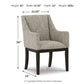 Burkhaus - Dining UPH Arm Chair (Set of 2) - Beige / Dark Brown