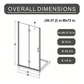 Goodyo 36"x 72" Bifold Frameless Glass Shower Door