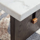 Burkhaus - Rectangular Cocktail Table - White / Dark Brown
