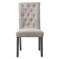 Yabeina - Side Chair (Set of 2) - Beige Linen & Gray