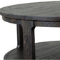Boswell - Round Cocktail Table (With Casters) - Peppercorn