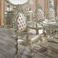 Sorina - Arm Chair (Set of 2) - Synthetic Leather & Antique Gold