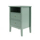 18" Green Fluted Nightstand
