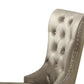 Kacela Champagne Synthetic Leather & Champagne Finish Side Chair (Set of 2)
