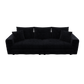 Plush Corduroy 3-Seat Sofa