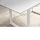 Square Extendable Dining Table With Metal Leg, Modern Space Saving Kitchen Table For Living Room - view 6