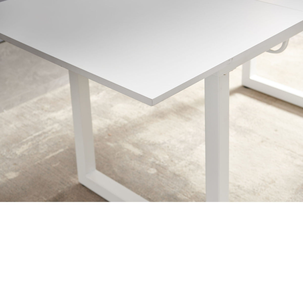 Square Extendable Dining Table With Metal Leg, Modern Space Saving Kitchen Table For Living Room - view 6