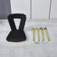 Modern Chair Set of 2 with Golden Color Iron Tube Legs