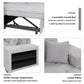 Modern L-Shape 3 Seat Reversible Sectional Couch, Pull Out Sleeper Sofa With Storage Chaise And 2 Stools For - view 9
