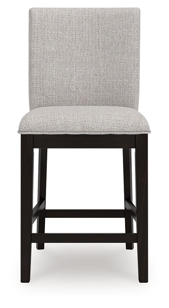 Neymorton - 5 Pc. - Rectangular Dining Room Counter Table, 4 Barstools - Dark Grayish Brown - view 2