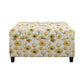 Golden Floral Storage Ottoman
