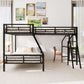 Twin over Full Bunk Bed with Loft Bed and Desk