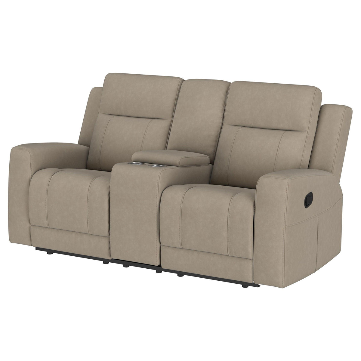 Brentwood Upholstered Motion Reclining Loveseat Taupe - view 5