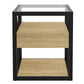 Set of 2 Modern End Tables with Drawer - Nightstands for Bedroom & Living Room
