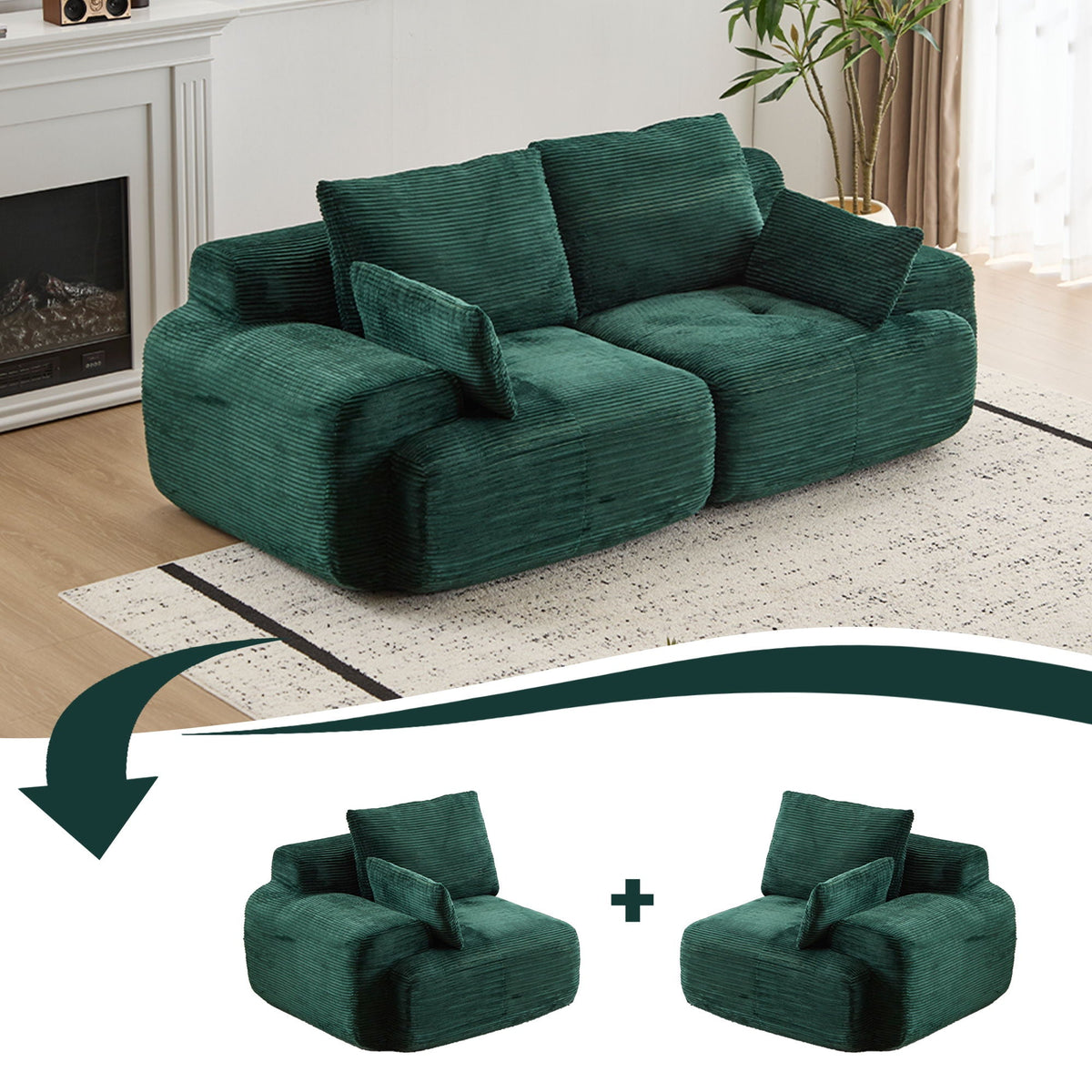 2 Seater Large Sectional Couches For Living Room - view 8
