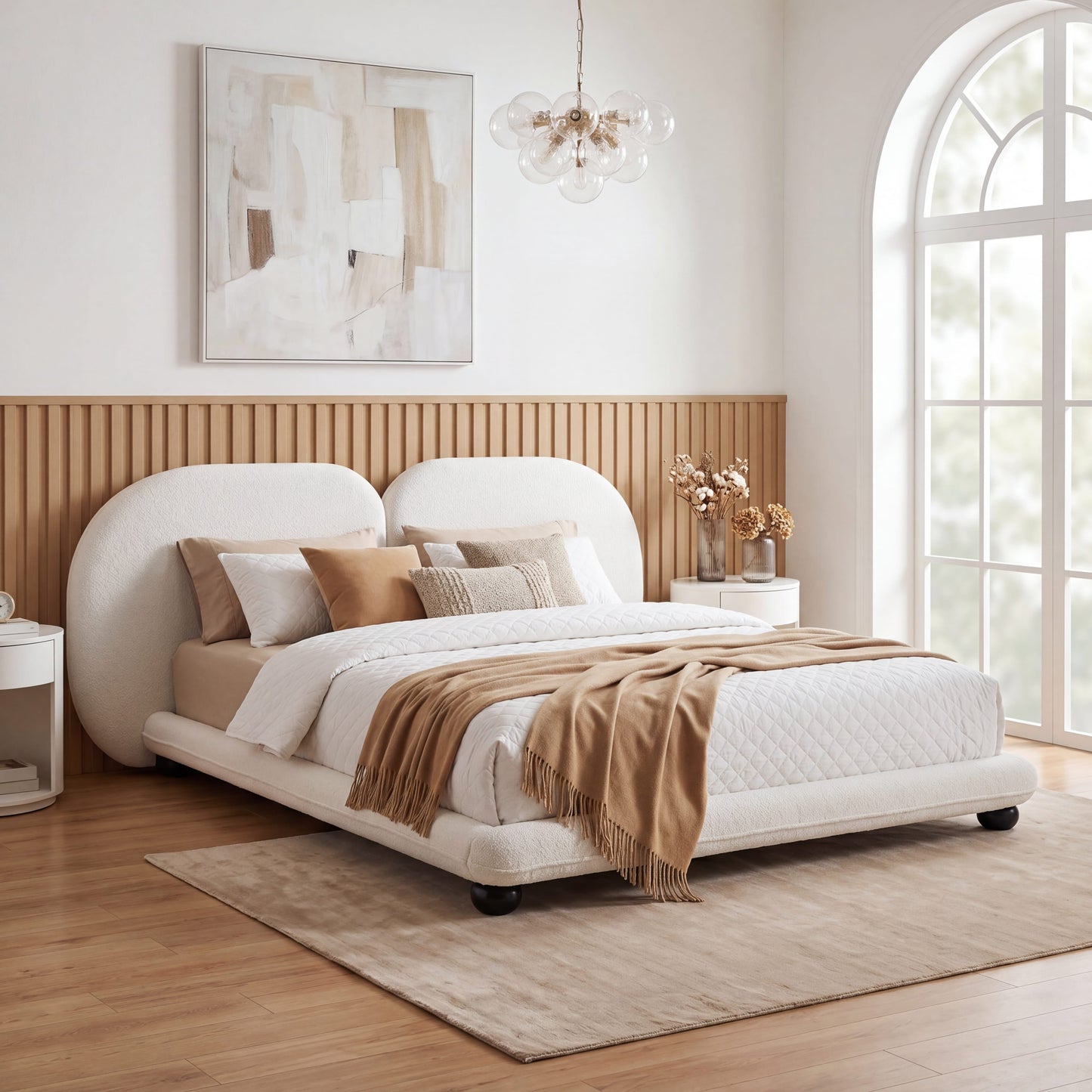 Extra Thick Upholstered Platform Bed Frame