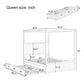 Queen Size Canopy Bed with Trundle and Storage