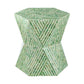 19" Tapered Green Pedestal Stool