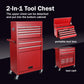 8-Drawer Rolling Tool Storage Cabinet with Detachable Top Tool Box