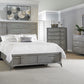 Gray King Storage Bed With Book Matched Veneer