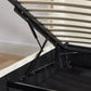 Queen Size Removable Chenille Wingback Upholstered Waffle Bed