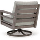 Hillside Barn - Swivel Lounge W/ Cushion - Gray / Brown