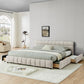 King Size Upholstered Bed with Storage