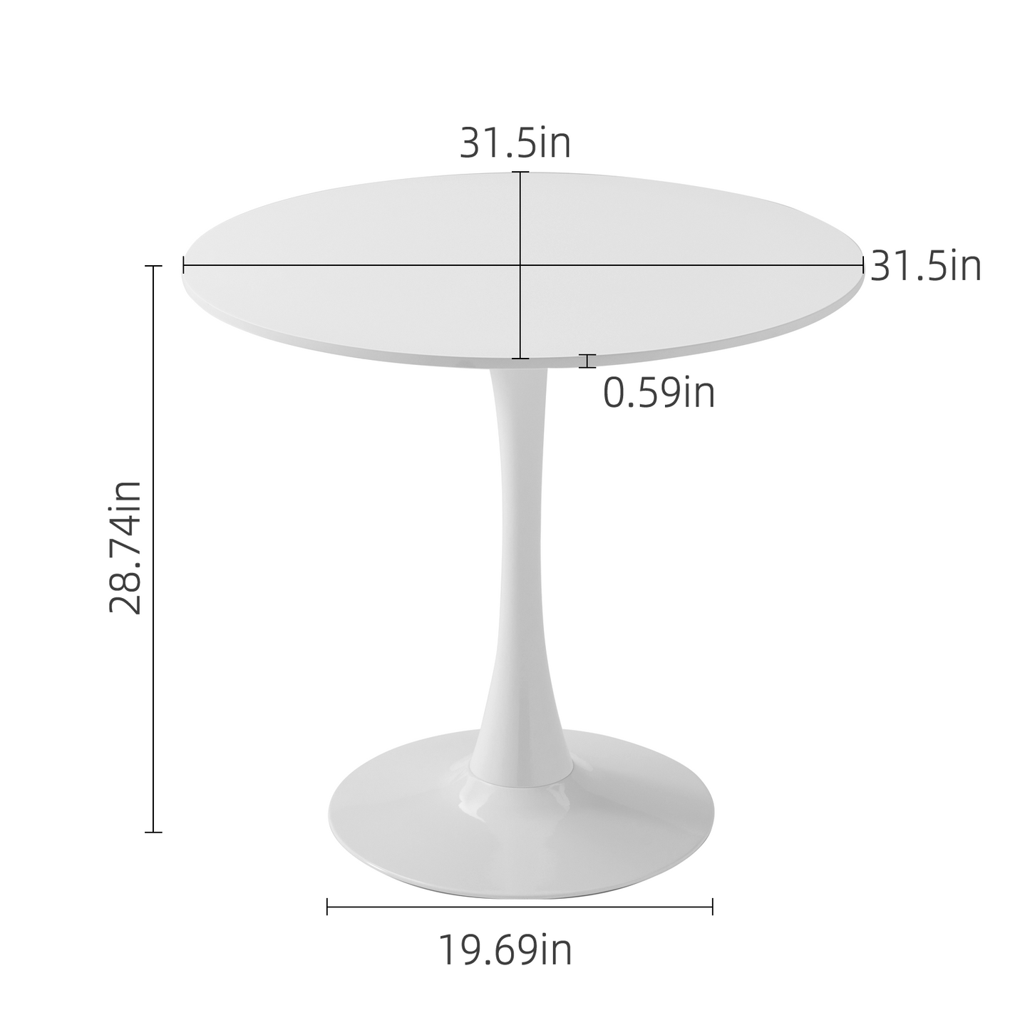 White Round Dining Table