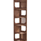 71.65" Tall 6-Tier Rustic Corner Bookshelf