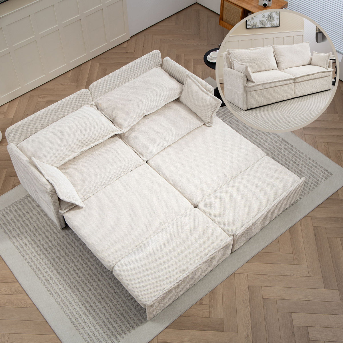 Pull Out Sofa Bed, Convertible Sleeper Sofa Couch, Side Storage, And USB / C - Type Charging Ports Chair - view 6