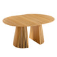 Extendable Pedestal Multifunctional Dining Table - Oak